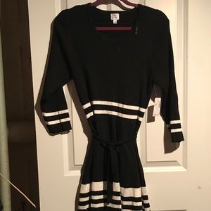 DressBarn dress black&white XS